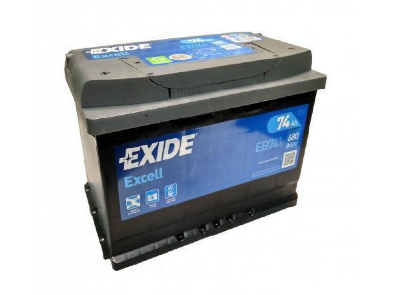 Аккумулятор EXIDE EXCELL 12V 74AH 680A ETN 1(L+/-) B13 278x175x190mm / EB741