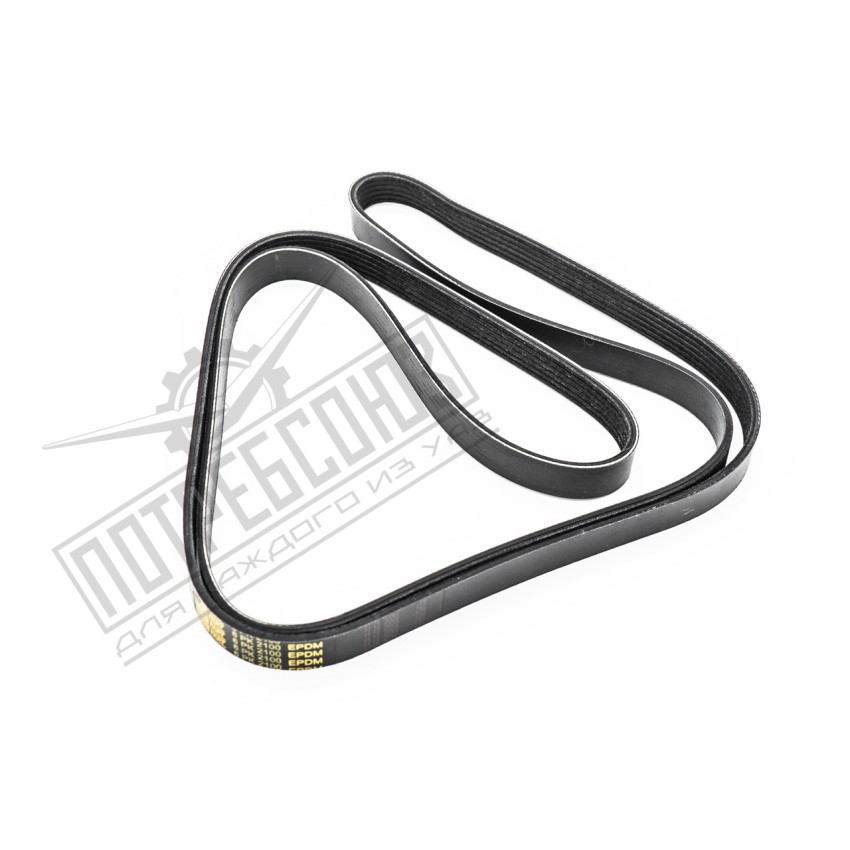 Ремень 6PK2100 привода агрегатов УАЗ ПАТРИОТ (с кондиционером) EPDM серия PRO (Metalpart) / 6РК2100 PRO EPDM