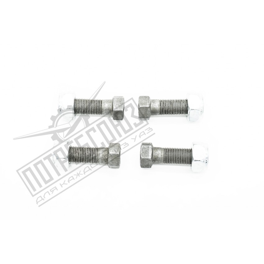 Болт карданный УАЗ, ГАЗ черный/белый, с гайкой М10х1х30 САМОКОНТР. (4 ШТ) (MetalPart) / MP-N-102-02/-03 (290784-П29, дин985; К-КТ 4)