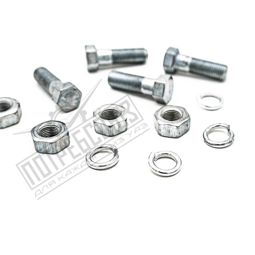 Болт карданный УАЗ, ГАЗ М10х1, с гровером (4 шт) (АДС) / 31512-2401029 (№102)