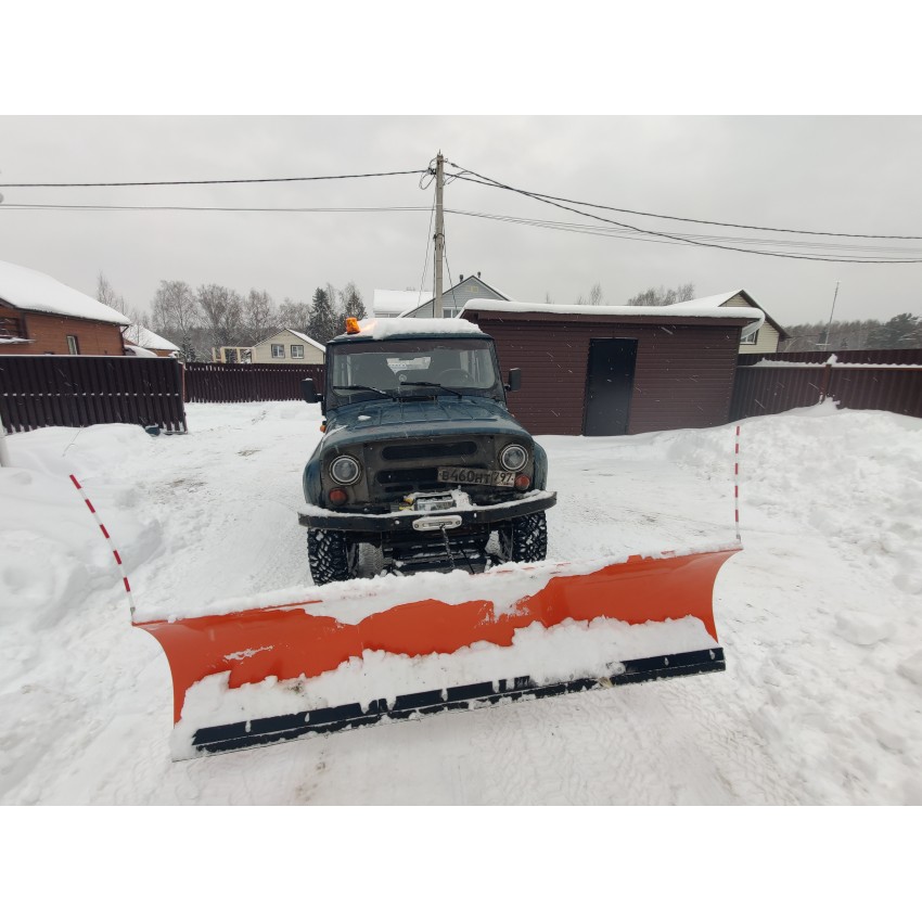 Снегоуборочный отвал (быстросъёмный) СТАНДАРТ 2.3 метра для а/м УАЗ 469, 452, ПАТРИОТ, ПРОФИ (УНИКАР) / 9021006