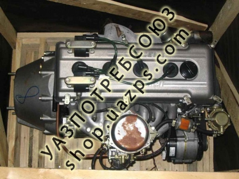 Двигатель ЗМЗ-409052 УАЗ ПРОФИ c ГБО (без сцепления, без датчика фазы и термоклапана) ЗМЗ ПРО  / 409052.1000400