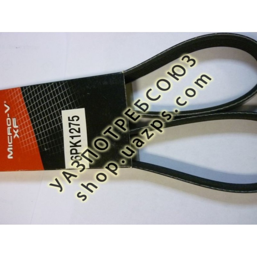 Ремень 6PK1275 привода агрегатов УАЗ ЗМЗ 40904 БЕЗ кондиционера (Gates) / 8653-10271