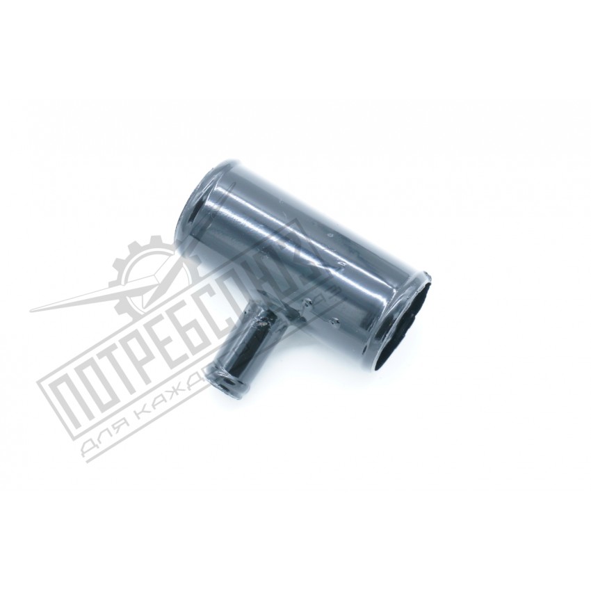 Удлинитель патрубков радиатора УАЗ с отводом для шланга отопителя (труба соединительная) / 451-1303018